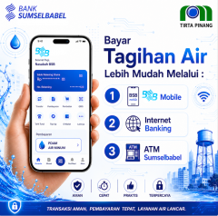 Cara Pembayaran Tagihan Air Perumda Air Minum Tirta Pinang Melalui Bank SumselBabel